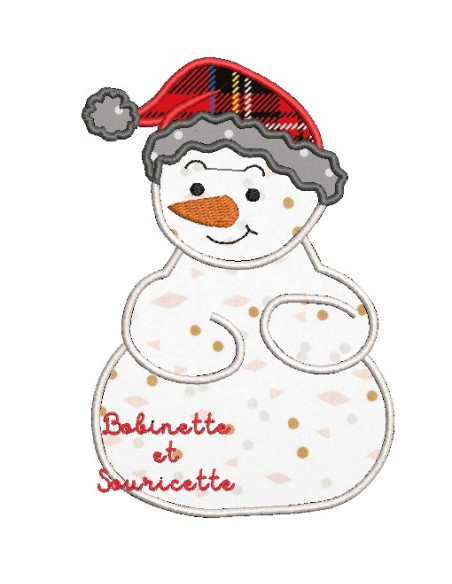 Bonhomme de neige en appliqué