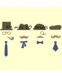 Mister silhouette chapeau moustache cravate - 2 tailles