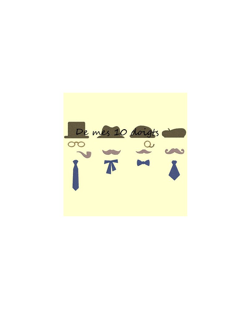 Mister silhouette chapeau moustache cravate - 2 tailles