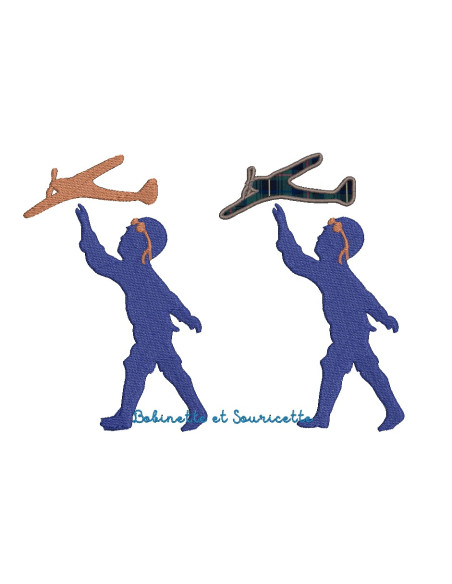 l'enfant et l'avion - Ombre chinoise