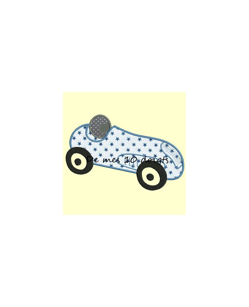 Voiture jouet en appliqué - 3 tailles