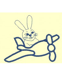 Lapin en avion - Appliqués