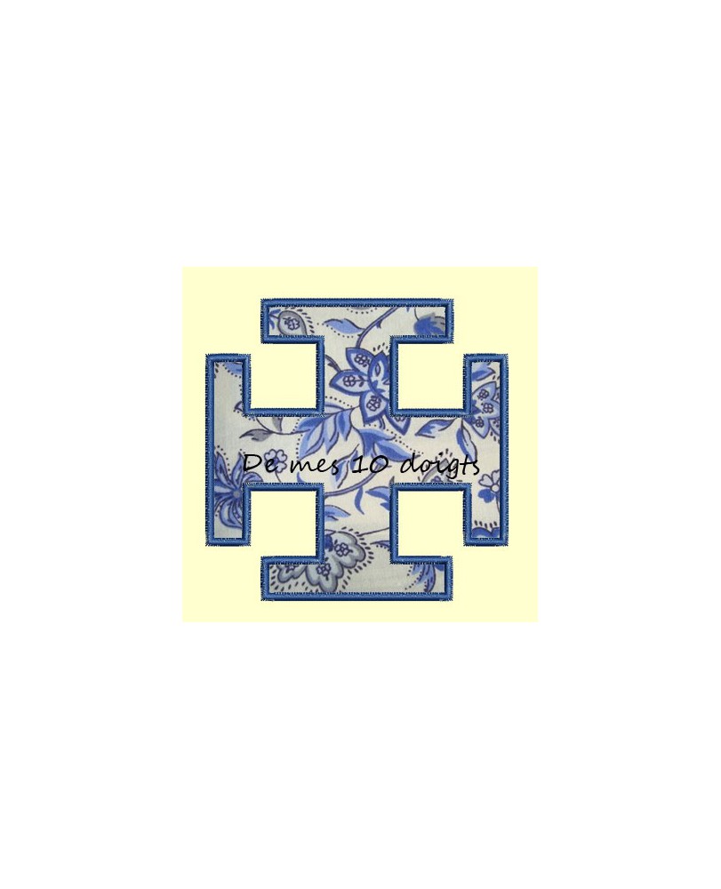 Croix potencée Applique - 4 tailles