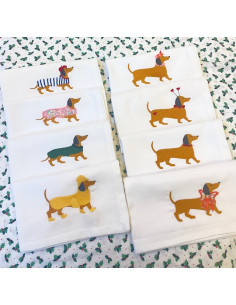 Lot de 4 teckels - 2 tailles 2