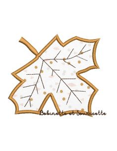 Feuille d'automne en appliqué