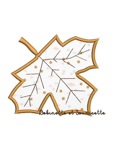 Feuille d'automne en appliqué