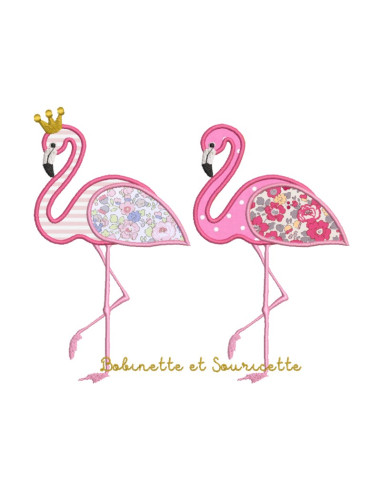 Flamant rose couronné ou non en...