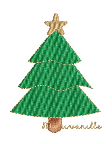 Sapin vert et doré (Noël)