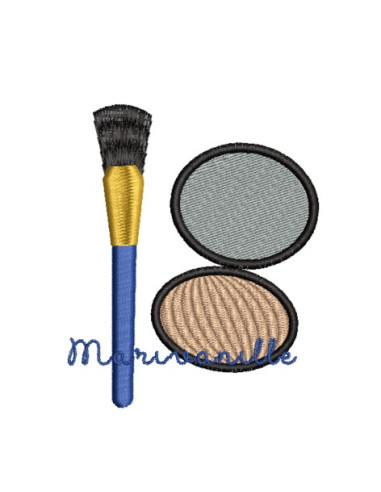 Maquillage, fond de teint et pinceau