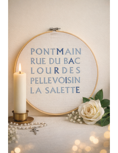 Lourdes - Apparitions Mariales 20x18 cm