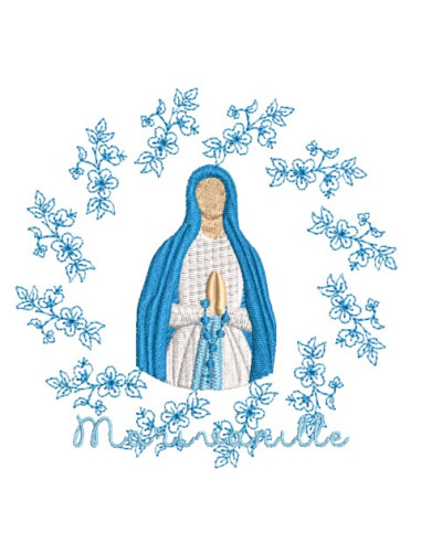 Notre Dame de Lourdes 10x10cm