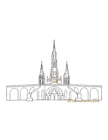 Sanctuaire de  Lourdes 18x11,5 cm