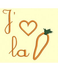 J'aime la carotte - Appliqués