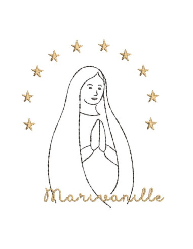 Vierge de Lourdes avec couronne...