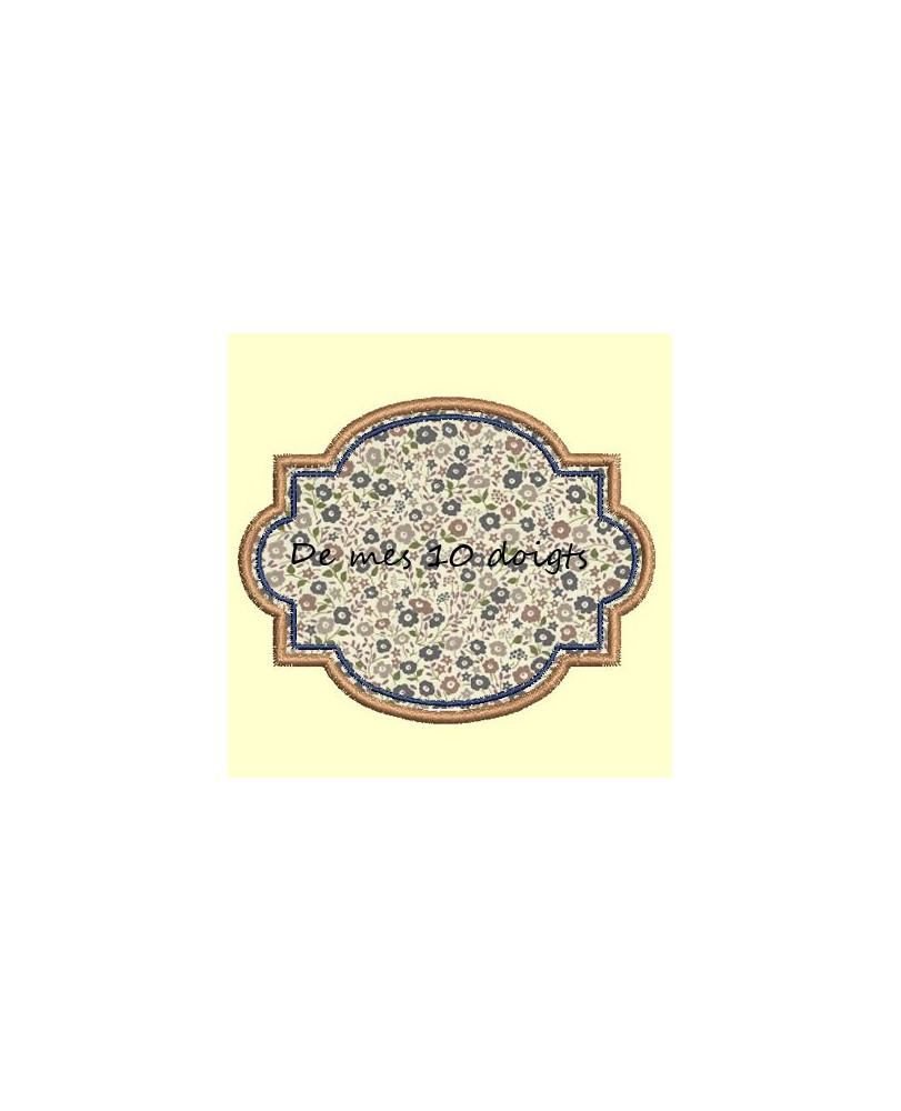 Encadrement en appliqué, style étiquette - 2 tailles
