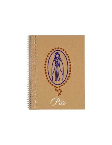 Vierge de Lourdes et chapelet (découpe)