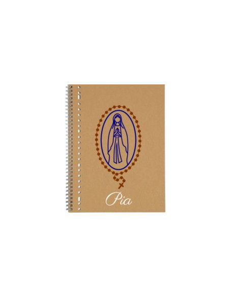 Vierge de Lourdes et chapelet (découpe)