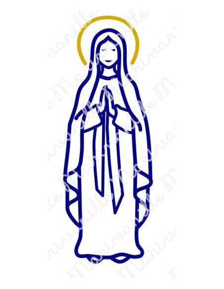 Vierge de Lourdes (découpe)