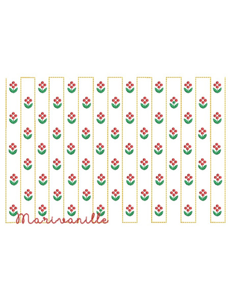 Matelassage fleurs avec ou sans étiquette (2 tailles)