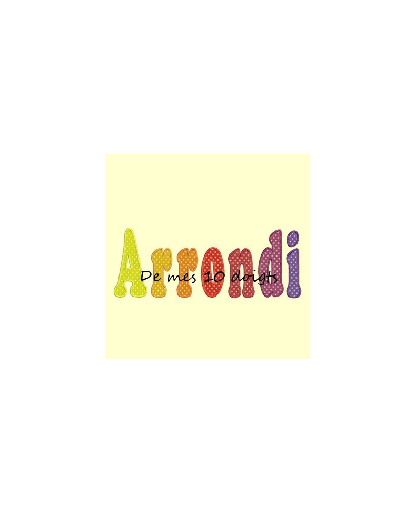Alphabet Complet Arrondi - cadre 10x10