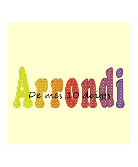 Alphabet Complet Arrondi - cadre 10x10