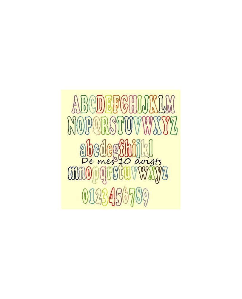 Alphabet Complet Arrondi - cadre 10x10