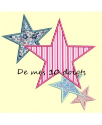 Défilé d'étoiles appliqué - 5 tailles