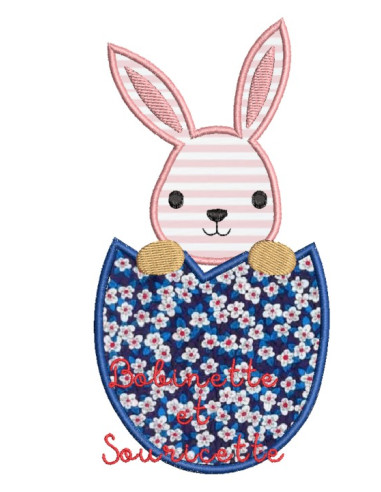 Lapin qui sort de l'oeuf - 5 tailles