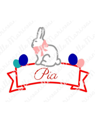 Lapin de Pâques avec bannière(découpe)