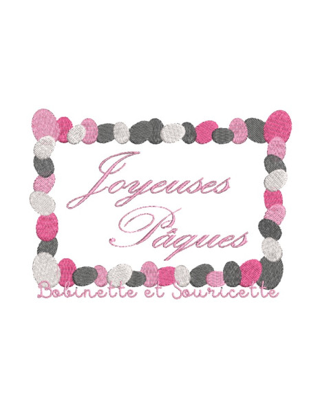 Cadre rectangulaire Oeufs de Pâques - 4 tailles