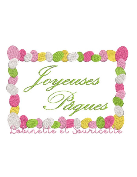 Cadre rectangulaire Oeufs de Pâques - 4 tailles