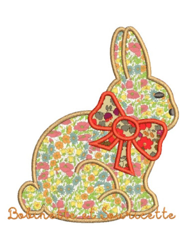 Lapin de Pâques et son noeud en...
