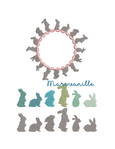 Ribambelle de lapins - 3 versions