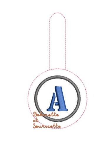 Porte Clefs rond alphabet en tout...