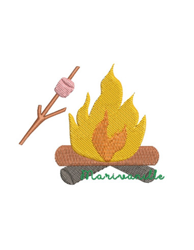 Feu et marshmallow