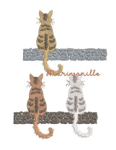 Chats sur muret