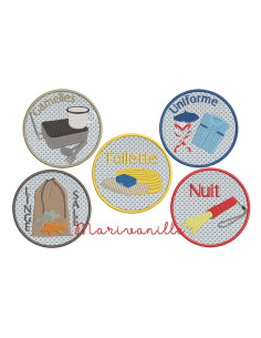 Ecussons pour sacs de camp,...