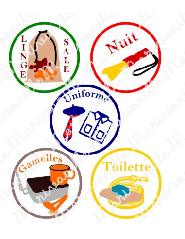 Ecussons de sacs de camp (découpe)