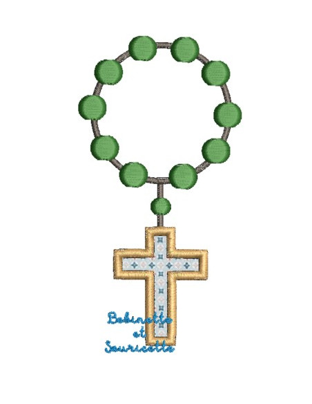 Dizainier- 3 tailles- Croix en  appliqué ou tissé
