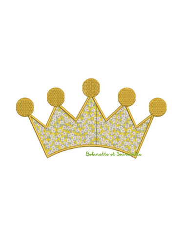 Couronne mixte 5 branches en appliqué...