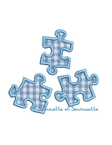 Pièces de puzzle en appliqué