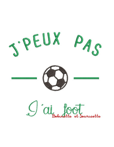 J'peux pas, j'ai foot - 4 tailles