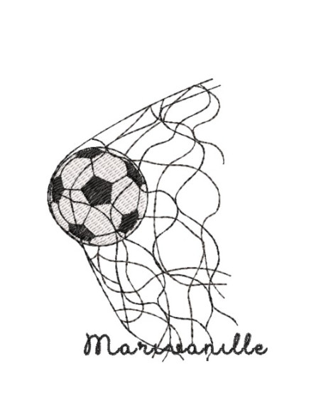 Ballon de foot et filet, 2 tailles