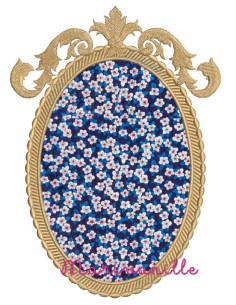 Cadre ovale appliqué