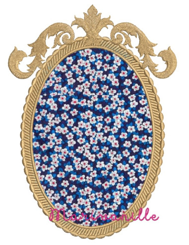 Cadre ovale appliqué