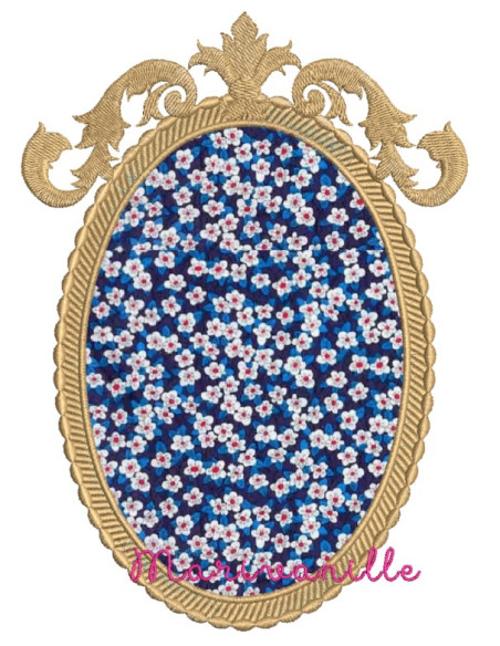 Cadre ovale appliqué