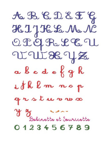 Alphabet Cursif petite taille
