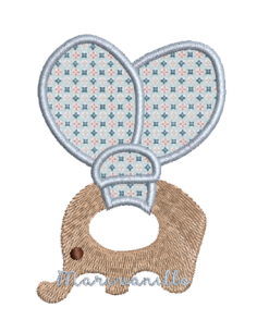 Hochet éléphant, appliqué