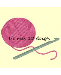 Pelote de laine et crochet - 3 tailles