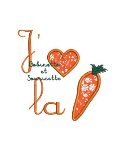 J'aime la carotte- Appliqué